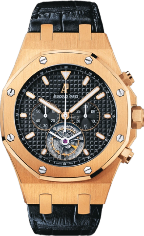 Audemars Piguet,Royal Oak 44mm,44mm,Pink Gold,Black,Handwound,Chronograph,Tourbillon,25977OR,25977OR.OO.D002CR.01