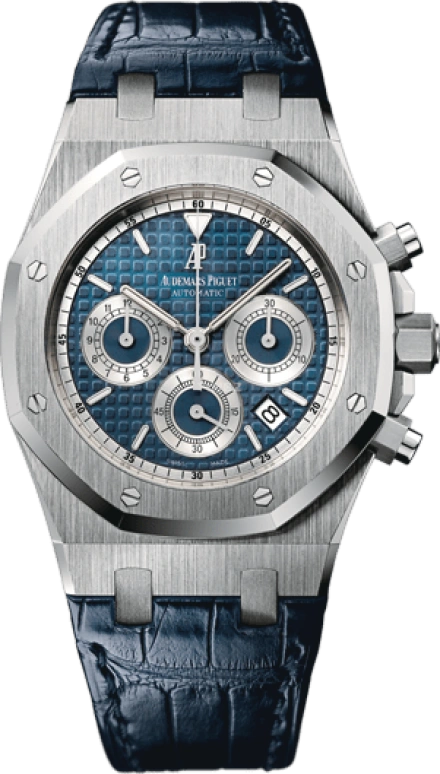 Audemars Piguet,Royal Oak 39mm,39mm,White Gold,Blue,Automatic,Chronograph,Day,26022BC,26022BC.OO.D028CR.01