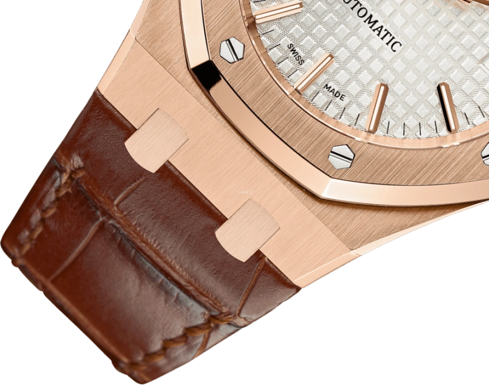 Audemars Piguet,Royal Oak 37mm,37mm,Pink Gold,Silver,White,Silver White,Automatic,Day,60hours,15450OR,15450OR.OO.D088CR.01