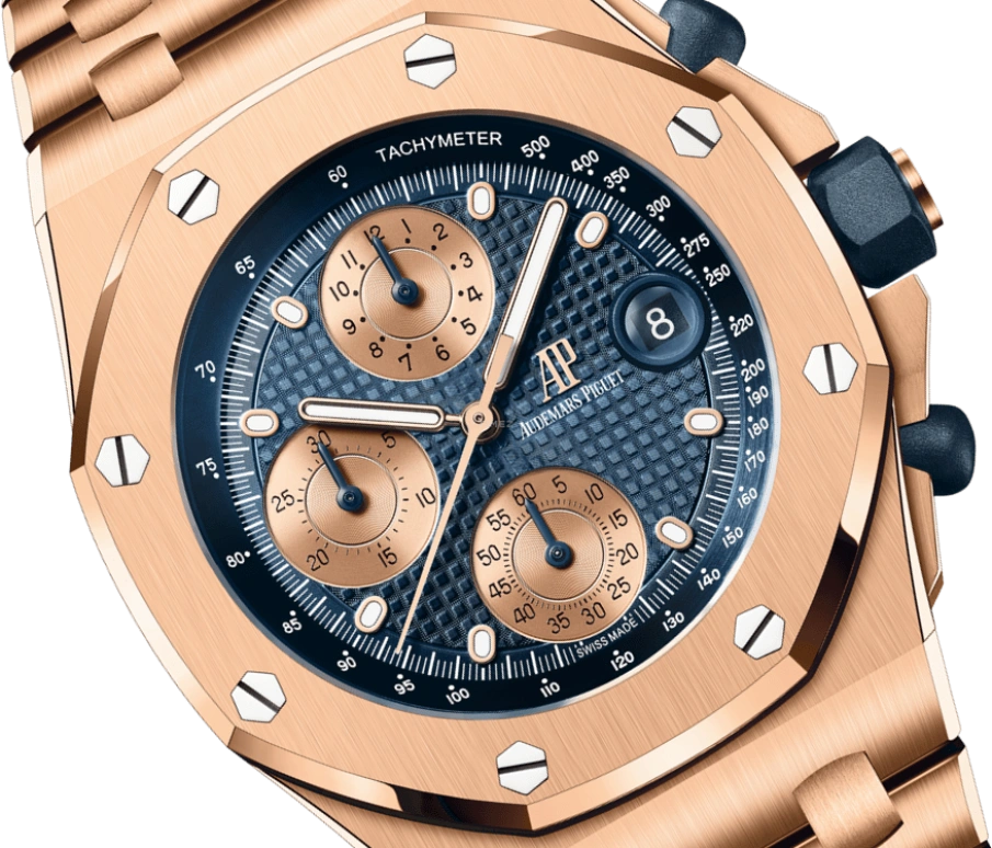 Audemars Piguet,Royal Oak Offshore 42mm,42mm,Rose Gold,Blue,Rose Gold,Automatic,Chronograph,Day,26238OR,26238OR.OO.2000OR.01