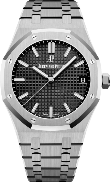 Audemars Piguet,Royal Oak 41mm,41mm,Stainless Steel,Black,Automatic,Day,70hours,15500ST,15500ST.OO.1220ST.03