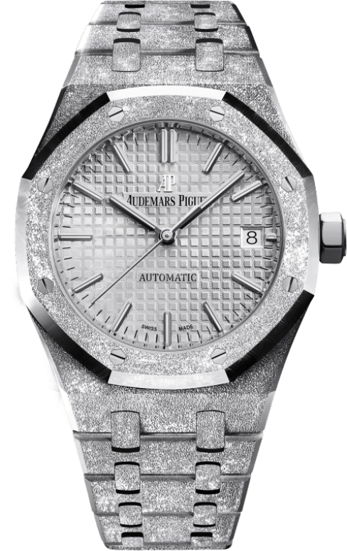 Audemars Piguet,Royal Oak 37mm,37mm,White Gold,Silver,Silver White,White,Automatic,Day,60hours,15454BC,15454BC.GG.1259BC.01