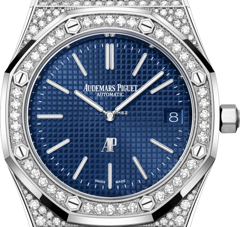 Audemars Piguet,Royal Oak 39mm,39mm,White Gold,Blue,Automatic,Day,55hours,16202BC,16202BC.ZZ.1241BC.02