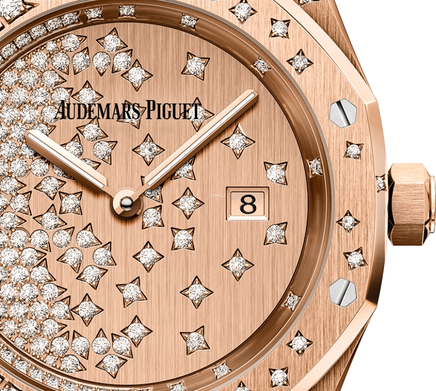 Audemars Piguet,Royal Oak 33mm,33mm,Pink Gold,Pink,Quartz,Day,In-house Caliber,67654OR,67654OR.ZZ.1264OR.01