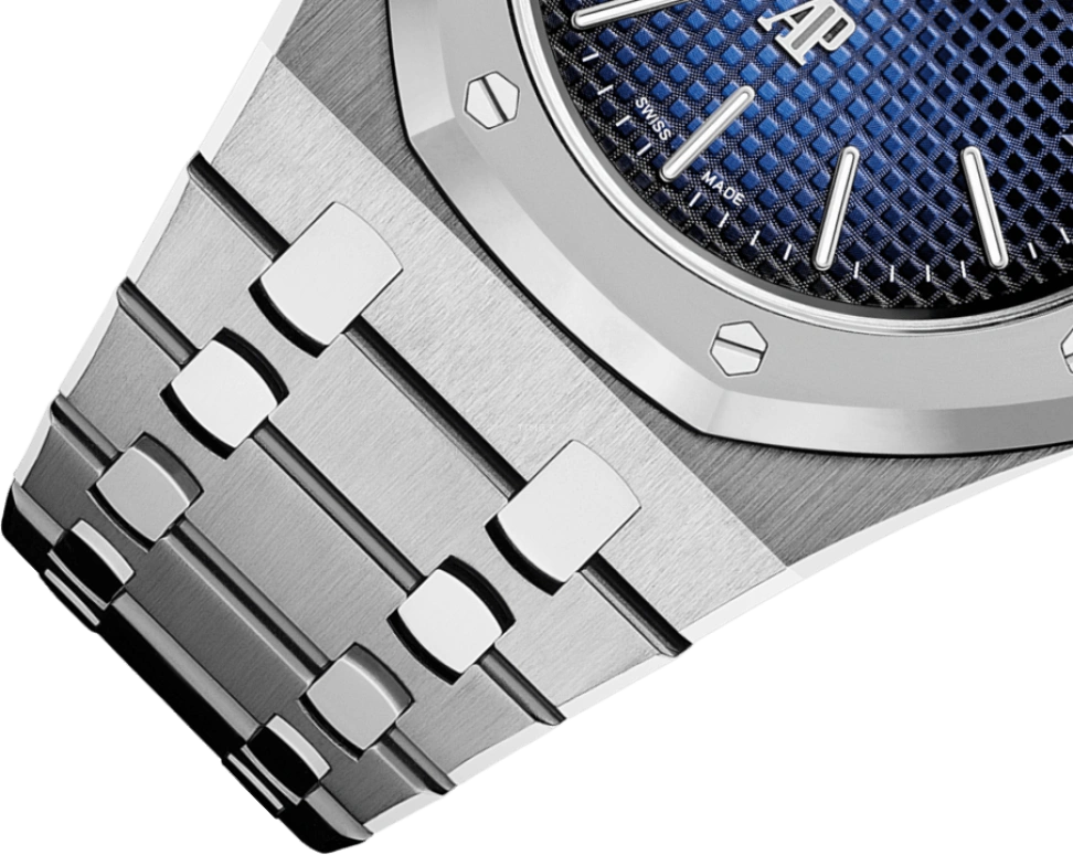 Audemars Piguet,Royal Oak 39mm,39mm,Titanium,Blue,Automatic,Day,40hours,15202IP,15202IP.OO.1240IP.01