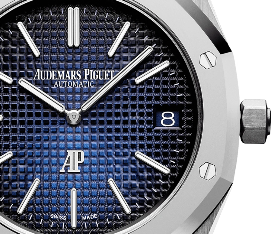 Audemars Piguet,Royal Oak 39mm,39mm,Titanium,Blue,Automatic,Day,40hours,15202IP,15202IP.OO.1240IP.01