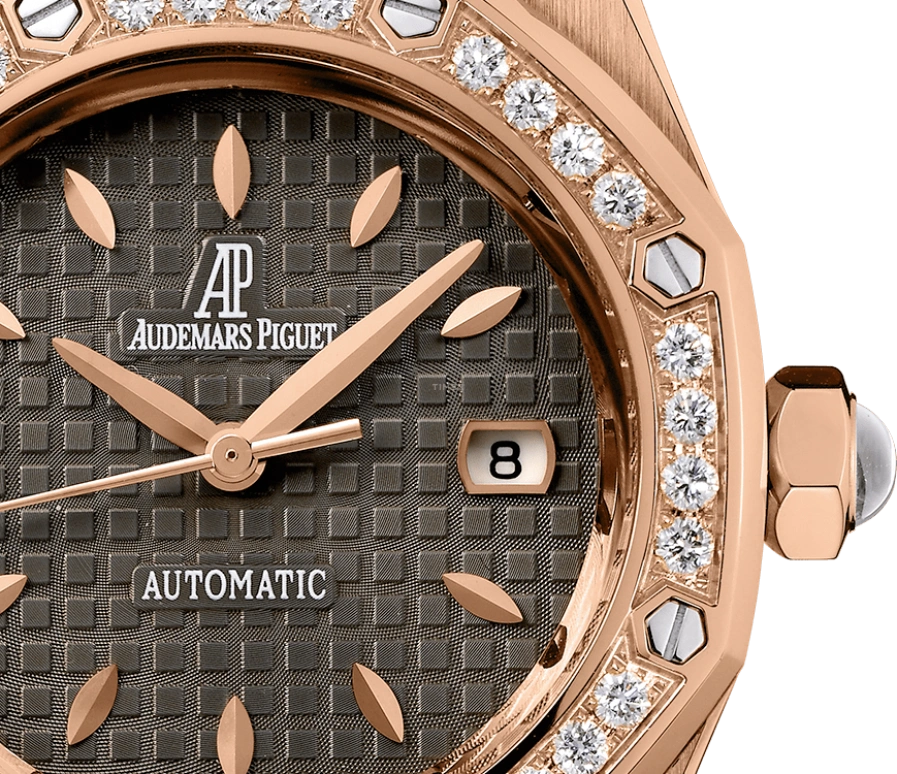 Audemars Piguet,Royal Oak 33mm,33mm,Pink Gold,Brown,Automatic,Day,40hours,77321OR,77321OR.ZZ.D080CA.01