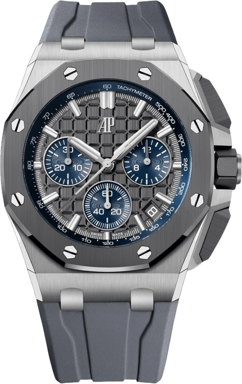 Audemars Piguet,Royal Oak Offshore 43mm,43mm,Titanium,Ceramic,Grey,Automatic,Chronograph,Day,Flyback,26420IO,26420IO.OO.A009CA.01