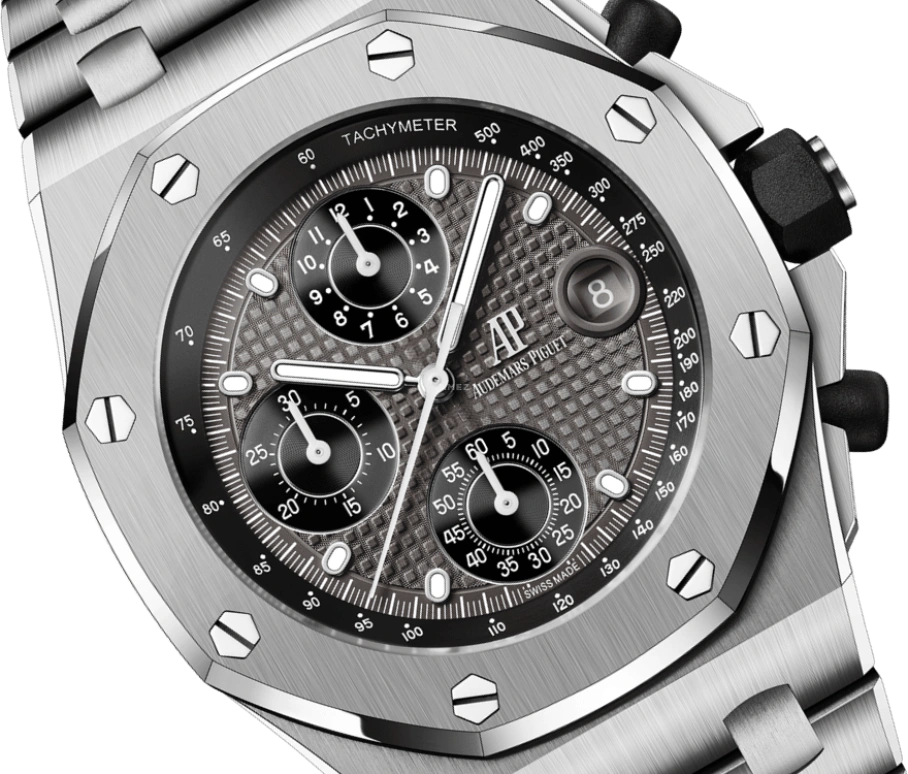 Audemars Piguet,Royal Oak Offshore 42mm,42mm,Titanium,Grey,Automatic,Chronograph,Day,26238TI,26238TI.OO.2000TI.01