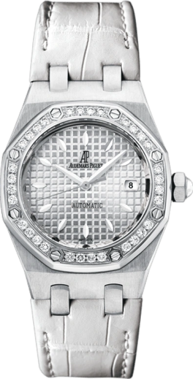 Audemars Piguet,Royal Oak 33mm,33mm,Stainless Steel,Silver,White,Silver White,Automatic,Day,40hours,77321ST,77321ST.ZZ.D012CR.01