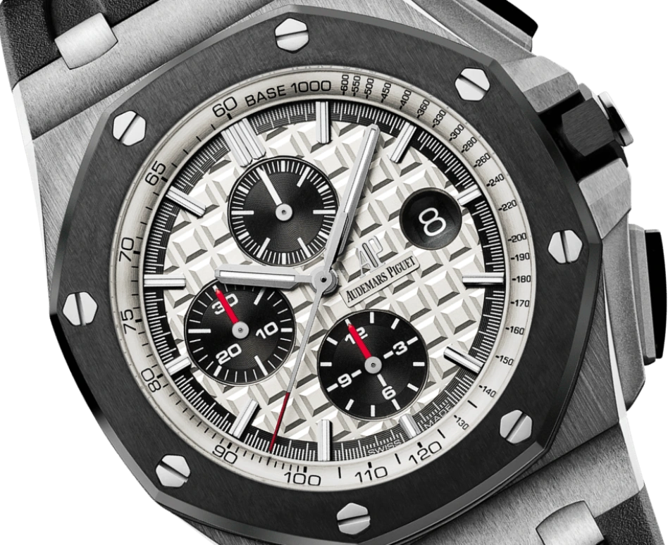 Audemars Piguet,Royal Oak Offshore 44mm,44mm,Ceramic,Stainless Steel,Silver,White,Black,Automatic,Chronograph,Day,Conor McGregor,26400SO,26400SO.OO.A002CA.01