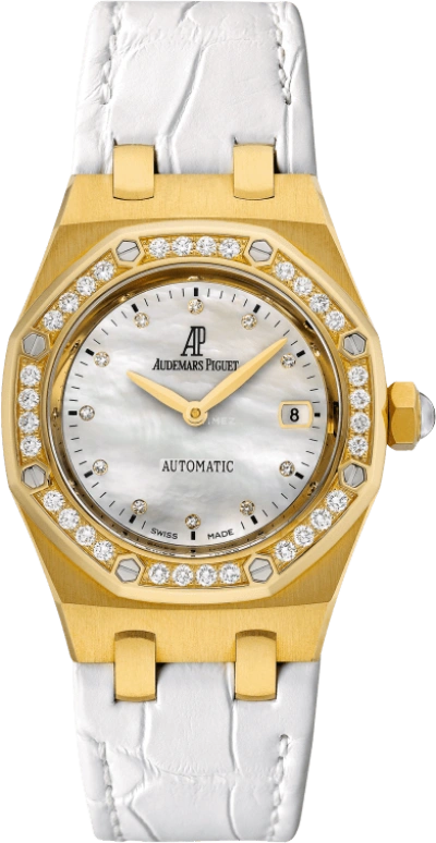 Audemars Piguet,Royal Oak 33mm,33mm,Yellow Gold,White,Automatic,Day,40hours,77321BA,77321BA.ZZ.D012CR.01