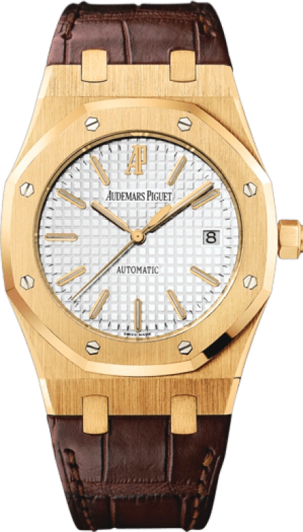 Audemars Piguet,Royal Oak 39mm,39mm,Yellow Gold,Silver,White,Automatic,60hours,In-house Caliber,15300BA,15300BA.OO.D088CR.01