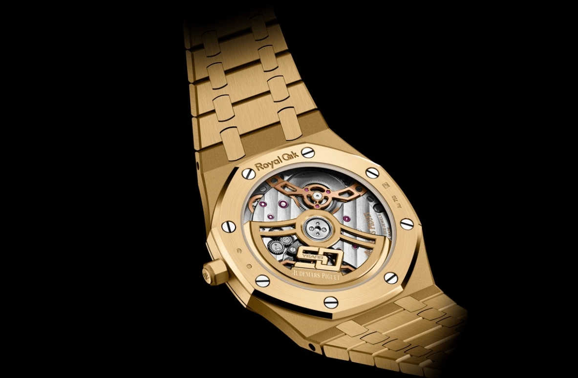 Audemars Piguet,Royal Oak 39mm,39mm,Yellow Gold,Champagne,Automatic,Day,55hours,16202BA,16202BA.OO.1240BA.01 50th