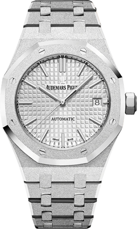 Audemars Piguet,Royal Oak 37mm,37mm,White Gold,Silver,Silver White,White,Automatic,Day,60hours,15454BC,15454BC.GG.1259BC.01