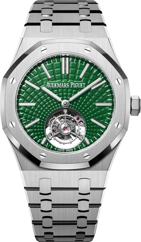 Audemars Piguet,Royal Oak 41mm,41mm,Titanium,Green,Automatic,Tourbillon,65hours,26534TI,26534TI.OO.1220TI.01