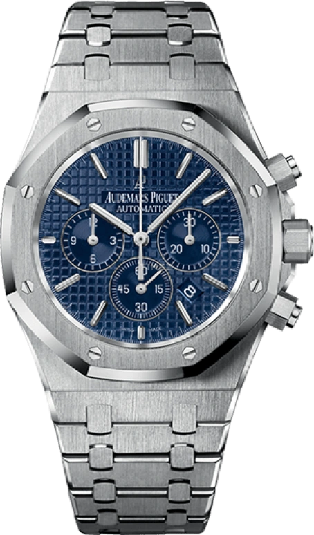 Audemars Piguet,Royal Oak 41mm,41mm,Stainless Steel,Blue,Automatic,Chronograph,Day,26320ST,26320ST.OO.1220ST.03