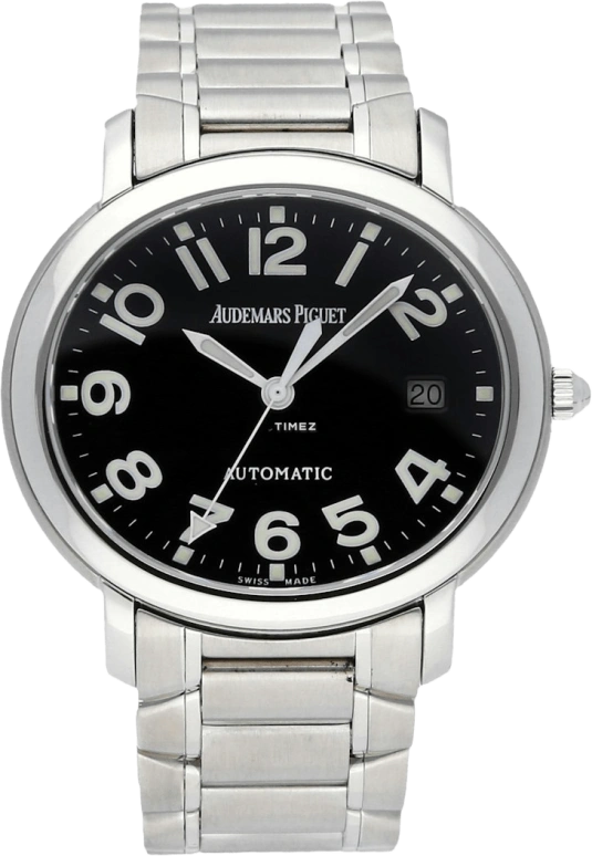 Audemars Piguet,Millenary 38mm,38mm,Stainless Steel,Black,Automatic,Day,40hours,15049ST,15049ST.OO.1136ST.01