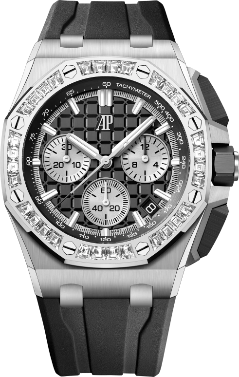 Audemars Piguet,Royal Oak Offshore 43mm,43mm,Ceramic,White Gold,Black,Automatic,Chronograph,Day,Karim Benzema,26424BC,26424BC.ZZ.D002CA.01