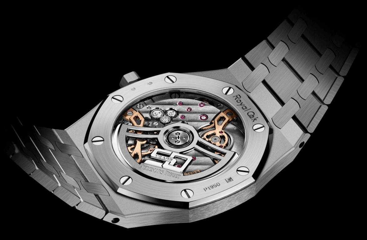 Audemars Piguet,Royal Oak 39mm,39mm,Platinum,Green,Automatic,Day,55hours,16202PT,16202PT.OO.1240PT.01 50th