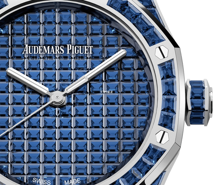 Audemars Piguet,Royal Oak 37mm,37mm,Sapphire,White Gold,Blue,Automatic,60hours,In-house Caliber,15554BC,15554BC.SS.1274BC.01