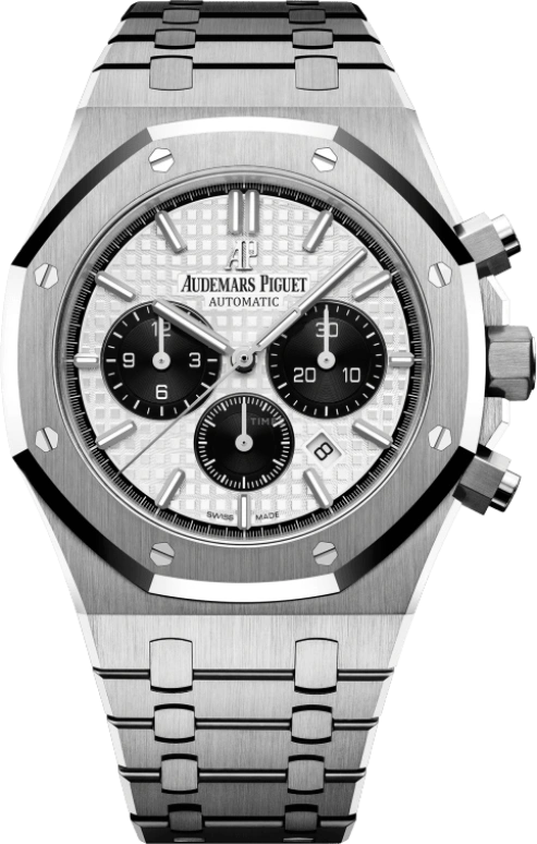 Audemars Piguet,Royal Oak 41mm,41mm,Stainless Steel,Silver,White,Black,Automatic,Chronograph,Day,26331ST,26331ST.OO.1220ST.03