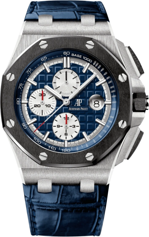 Audemars Piguet,Royal Oak Offshore 44mm,44mm,Ceramic,Platinum,Blue,Automatic,Chronograph,Day,26401PO,26401PO.OO.A018CR.01