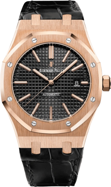 Audemars Piguet,Royal Oak 41mm,41mm,Rose Gold,Black,Automatic,Day,60hours,15400OR,15400OR.OO.D002CR.01