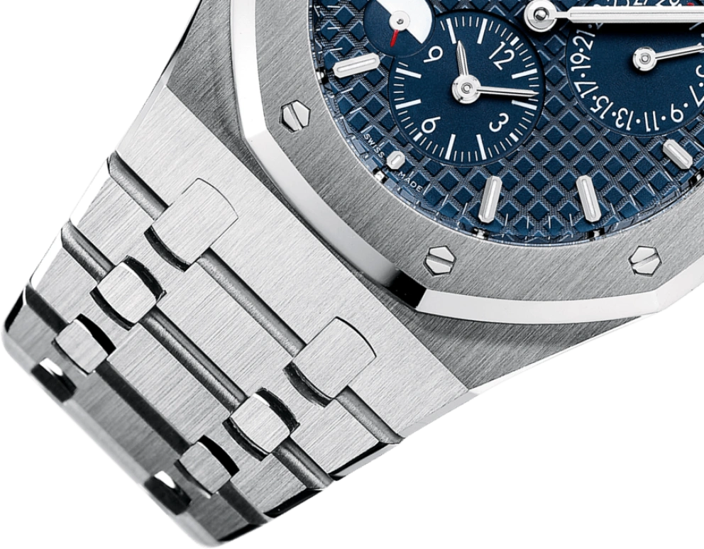 Audemars Piguet,Royal Oak 39mm,39mm,Stainless Steel,Blue,Automatic,Day,Power Reserve Indicator,Dule Time,26120ST,26120ST.OO.1220ST.02