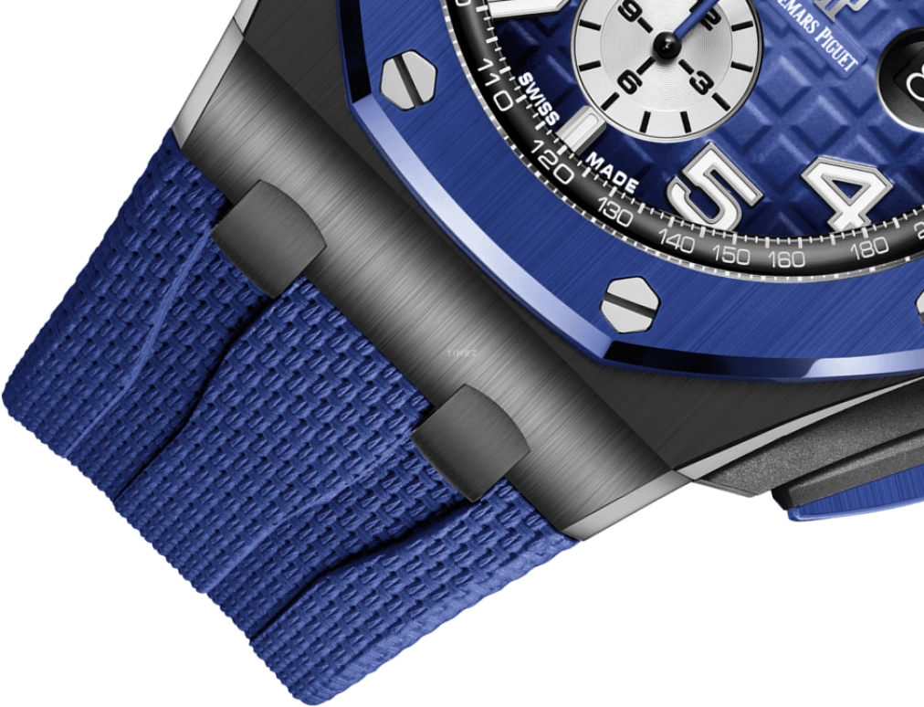 Audemars Piguet,Royal Oak Offshore 44mm,44mm,Titanium,Ceramic,Blue,Automatic,Chronograph,Day,26405CE,26405CE.OO.A030CA.01