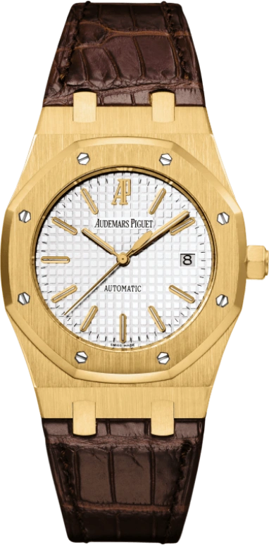 Audemars Piguet,Royal Oak 39mm,39mm,Yellow Gold,Silver,White,Automatic,60hours,In-house Caliber,15300BA,15300BA.OO.D088CR.01