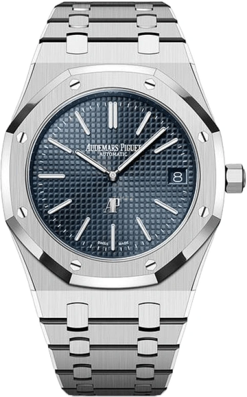 Audemars Piguet,Royal Oak 39mm,39mm,Stainless Steel,Blue,Automatic,Day,55hours,16202ST,16202ST.OO.1240ST.01 50th