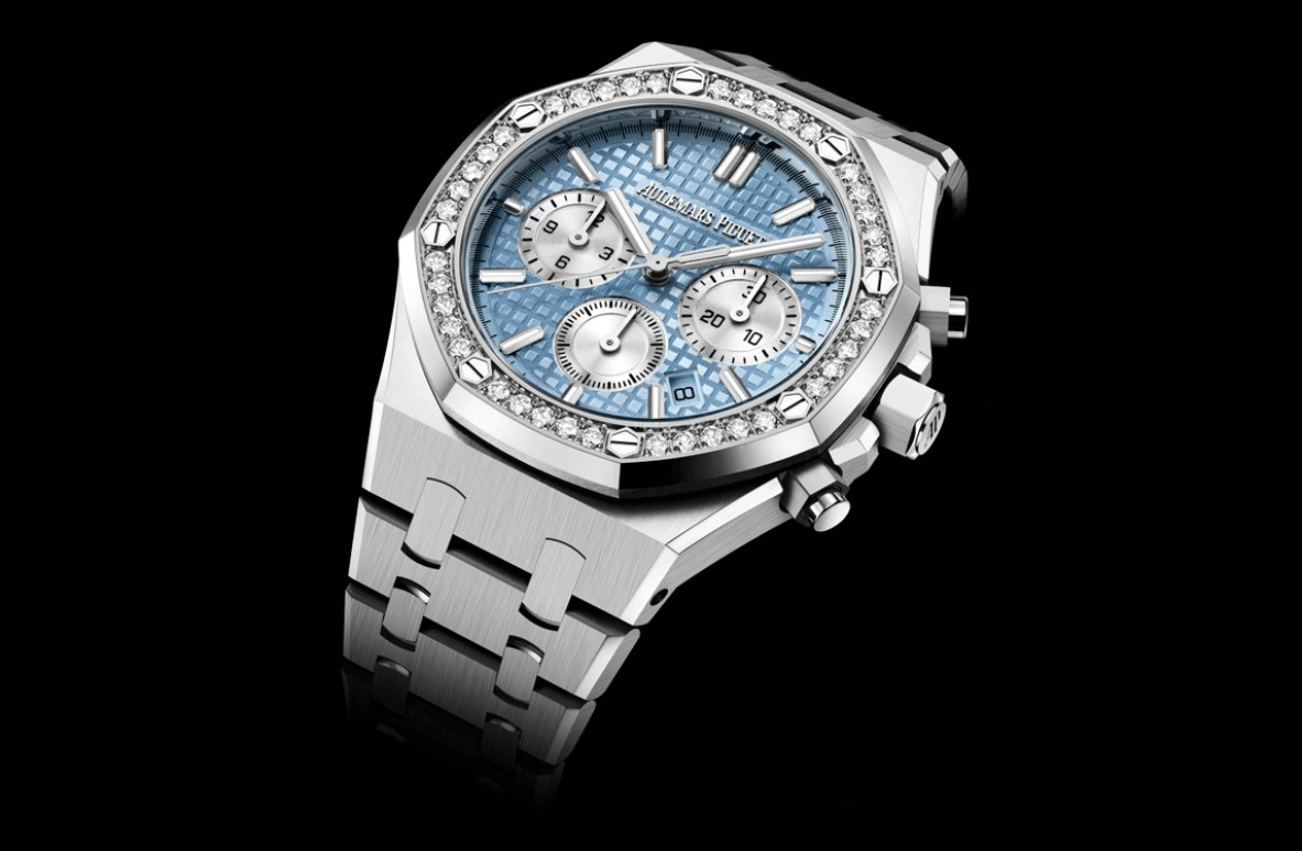 Audemars Piguet,Royal Oak 38mm,38mm,Stainless Steel,Blue,Automatic,Chronograph,Day,26715ST,26715ST.ZZ.1356ST.01