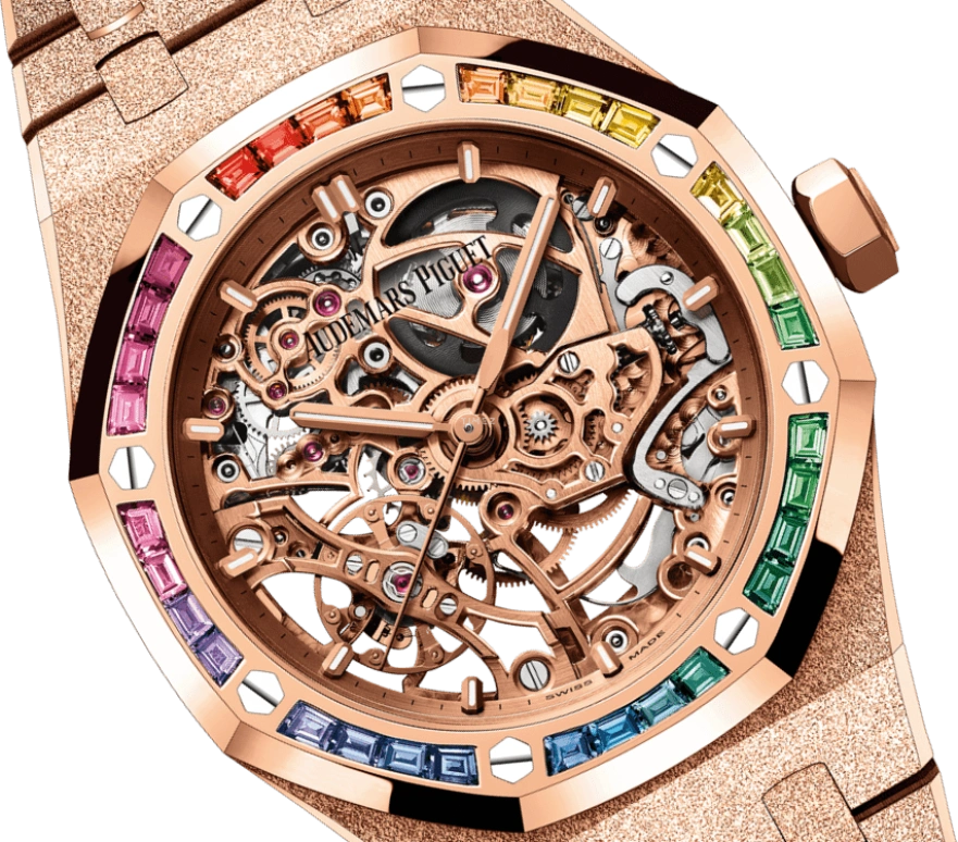 Audemars Piguet,Royal Oak 37mm,37mm,Pink Gold,Skeleton,Automatic,Double Balance,15468OR,15468OR.YG.1259OR.01