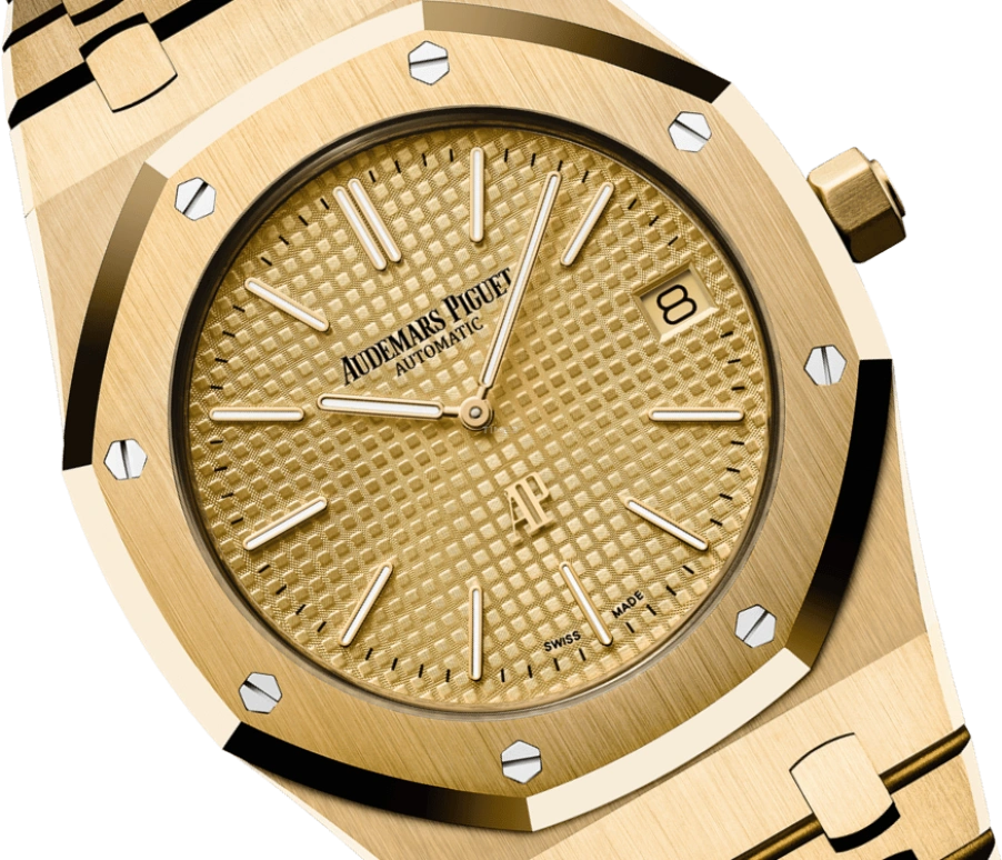 Audemars Piguet,Royal Oak 39mm,39mm,Yellow Gold,Champagne,Automatic,Day,40hours,15202BA,15202BA.OO.1240BA.02