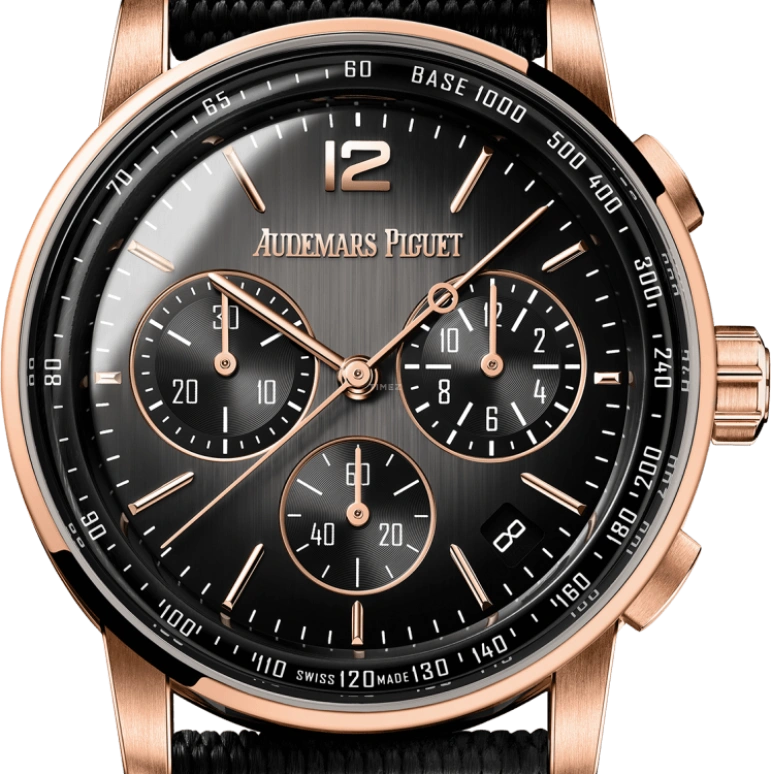 Audemars Piguet,CODE 11.59 41mm,41mm,Pink Gold,Ceramic,Grey,Automatic,Chronograph,Day,Flyback,26393NR,26393NR.OO.A002KB.01