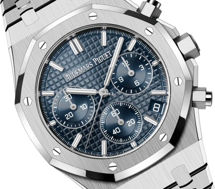 Audemars Piguet,Royal Oak 41mm,41mm,Stainless Steel,Blue,Automatic,Chronograph,Day,Flyback,26240ST,26240ST.OO.1320ST.05