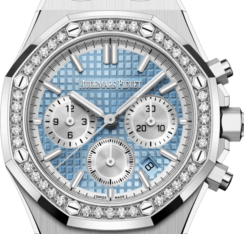 Audemars Piguet,Royal Oak 38mm,38mm,Stainless Steel,Blue,Automatic,Chronograph,Day,26715ST,26715ST.ZZ.1356ST.01