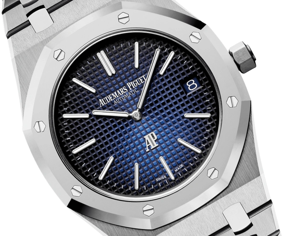 Audemars Piguet,Royal Oak 39mm,39mm,Titanium,Blue,Automatic,Day,40hours,15202IP,15202IP.OO.1240IP.01