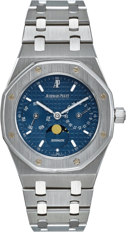Audemars Piguet,Royal Oak 36mm,36mm,Stainless Steel,Blue,Automatic,Moonphase,Date,Day,25594ST,25594ST.OO.0789ST.04