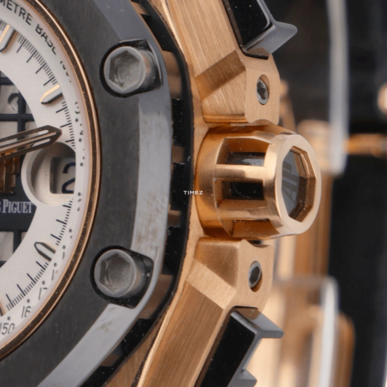 Audemars Piguet,Royal Oak Offshore 42mm,42mm,Pink Gold,Titanium,Ceramic,Skeleton,Black,White,Automatic,Chronograph,Day,26286RO,26286RO.OO.D002CR.01