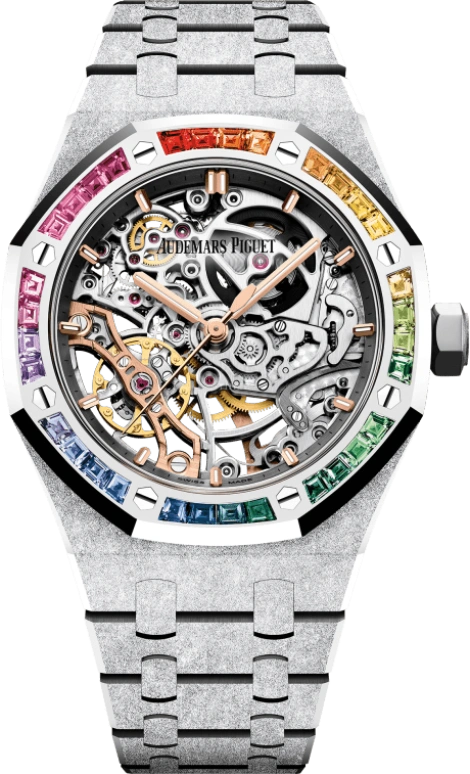 Audemars Piguet,Royal Oak 37mm,37mm,White Gold,Skeleton,Automatic,Double Balance,15468BC,15468BC.YG.1259BC.01