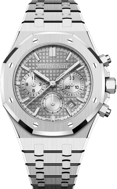 Audemars Piguet,Royal Oak 38mm,38mm,Stainless Steel,Grey,Automatic,Chronograph,Day,26715ST,26715ST.OO.1356ST.02