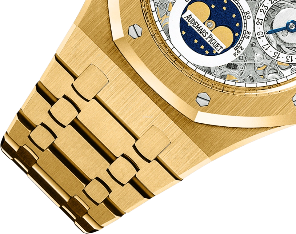 Audemars Piguet,Royal Oak 39mm,39mm,Yellow Gold,See-through,Automatic,Moonphase,Perpetual Calendar,Leap Year,Month,40hours,In-house Caliber,25829BA,25829BA.OO.0944BA.01