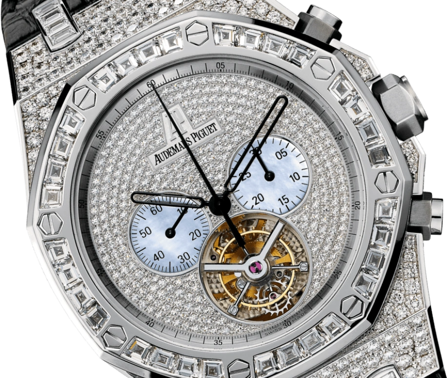 Audemars Piguet,Royal Oak 44mm,44mm,White Gold,Silver White,Handwound,Chronograph,Tourbillon,26116BC,26116BC.ZZ.D002CR.01