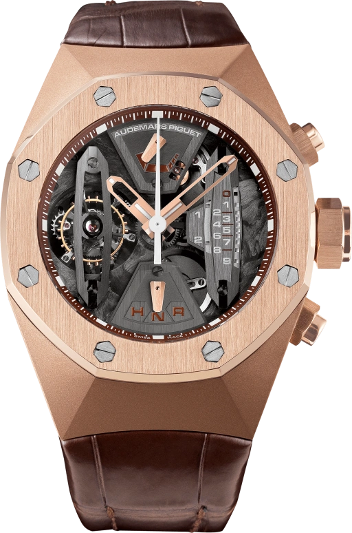 Audemars Piguet,Royal Oak Concept 44mm,44mm,Rose Gold,Skeleton,Black,Handwound,Chronograph,Power Reserve Indicator,Tourbillon,Function Selector,237hours,In-house Caliber,26223OR,26223OR.OO.D099CR.01