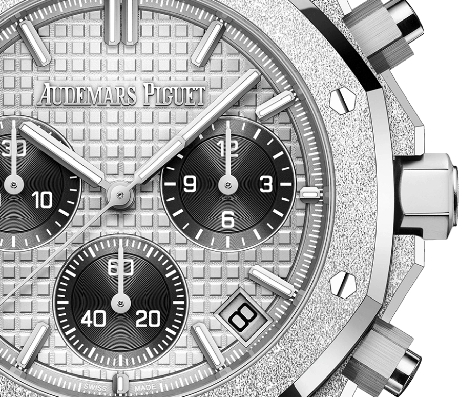 Audemars Piguet,Royal Oak 41mm,41mm,White Gold,Grey,Silver,Automatic,Chronograph,Day,26240BC,26240BC.GG.1324BC.01