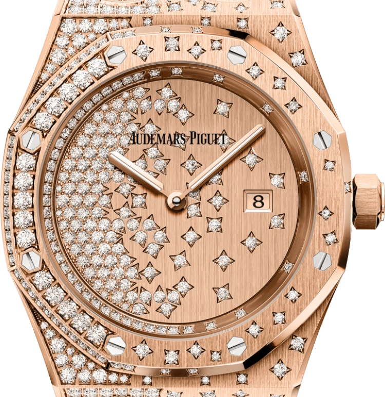 Audemars Piguet,Royal Oak 33mm,33mm,Pink Gold,Pink,Quartz,Day,In-house Caliber,67654OR,67654OR.ZZ.1264OR.01