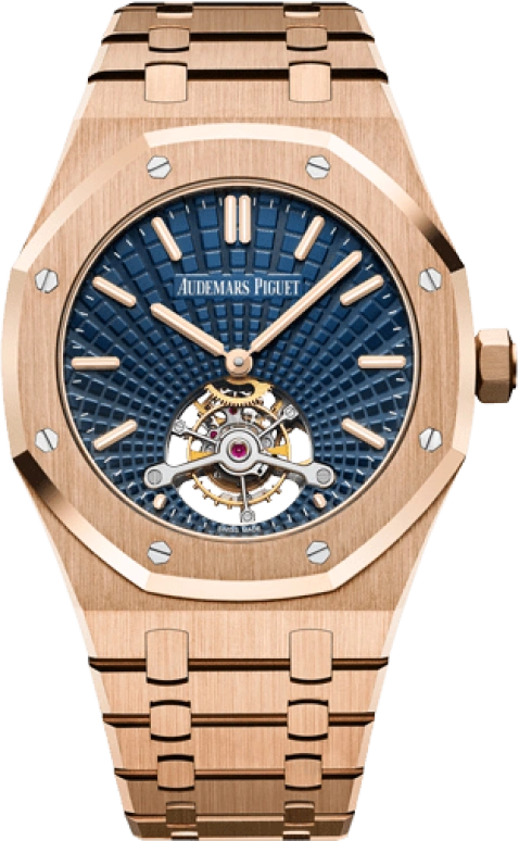 Audemars Piguet,Royal Oak 41mm,41mm,Pink Gold,Blue,Handwound,Tourbillon,70hours,26522OR,26522OR.OO.1220OR.01