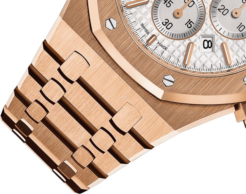 Audemars Piguet,Royal Oak 41mm,41mm,Rose Gold,Silver,White,Automatic,Chronograph,Day,26320OR,26320OR.OO.1220OR.02